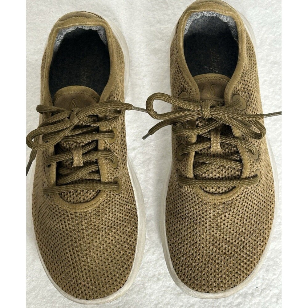 Allbirds TR Tree Runners Womens 9 Sneakers baobab green knit White Sole Shoes